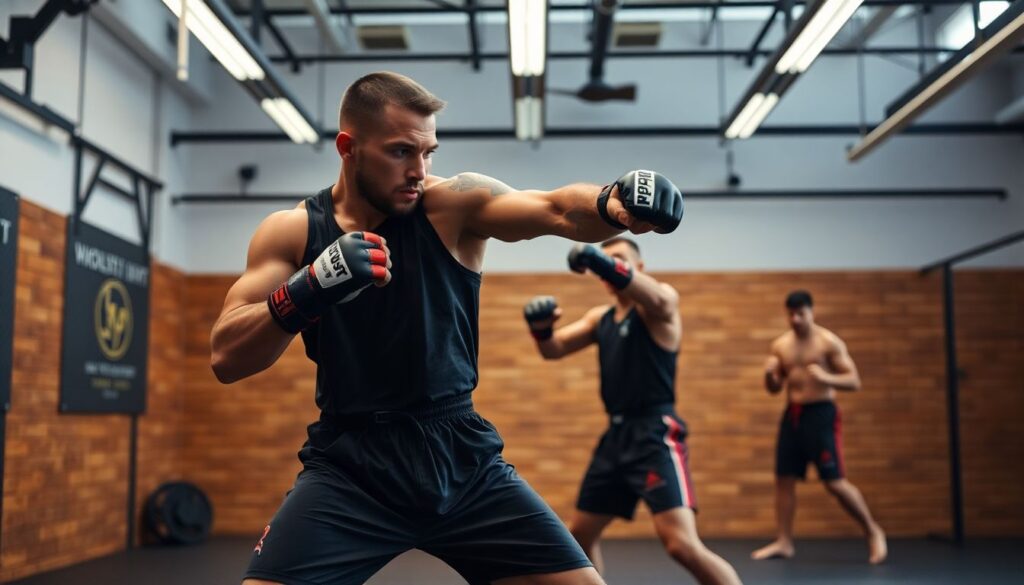 Как грамотно сочетать борьбу и ударку: базовые принципы построения стиля в ММА - иллюстрация